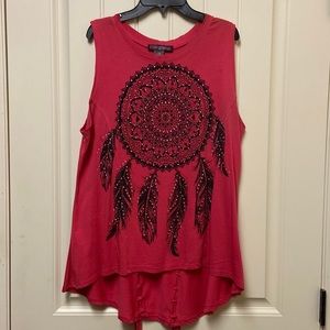 Woman’s sleeveless western style top